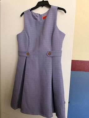 Modcloth Lilac Textured Fit-and-Flare Dress
